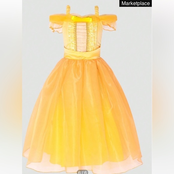 BELLE PRINCESSl Open Shoulder Yellow Mesh Belle Princess Formal Dress … - Picture 3 of 10